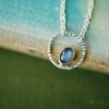 unique gold and silver moonstone pendant