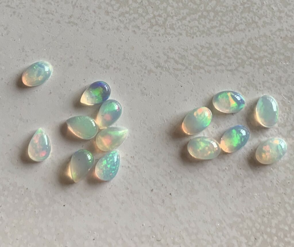 Here are some opals I've used in the past. Each one is unique to itself.