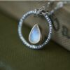 silver and good moonstone pendant