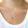 moonstone pendant necklace on model