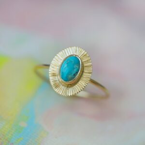 Midas Is Melting•Gold + Oval Turquoise