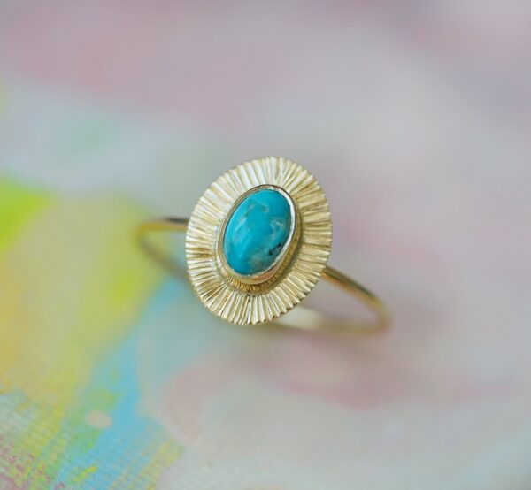 Midas Is Melting•Gold + Oval Turquoise
