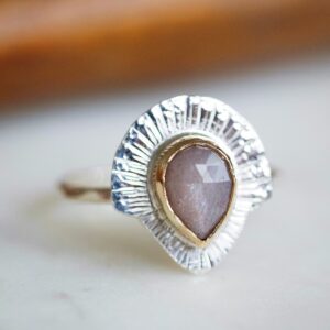 Mermaids Heart + peach moonstone