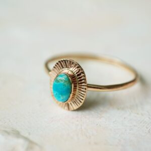 Midas Is Melting . Gold + Oval Turquoise
